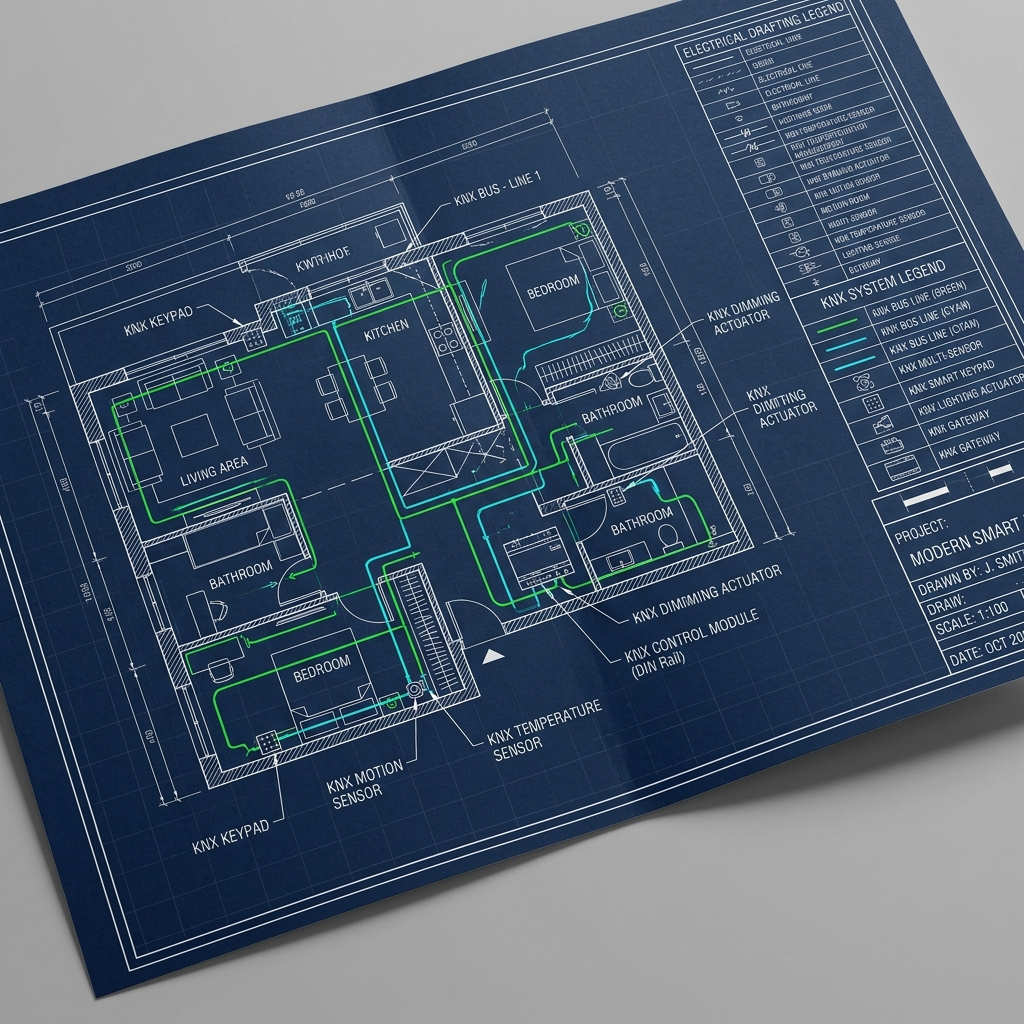 مخطط شبكة التحكم وأتمتة المباني (Building Automation Control Diagram)